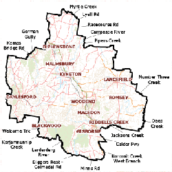 Map of Macedon district