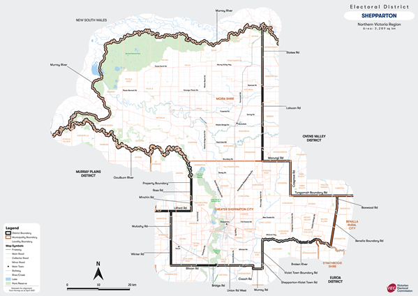 Map of Shepparton District