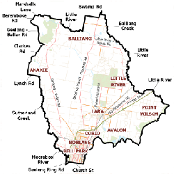 Map of Lara district