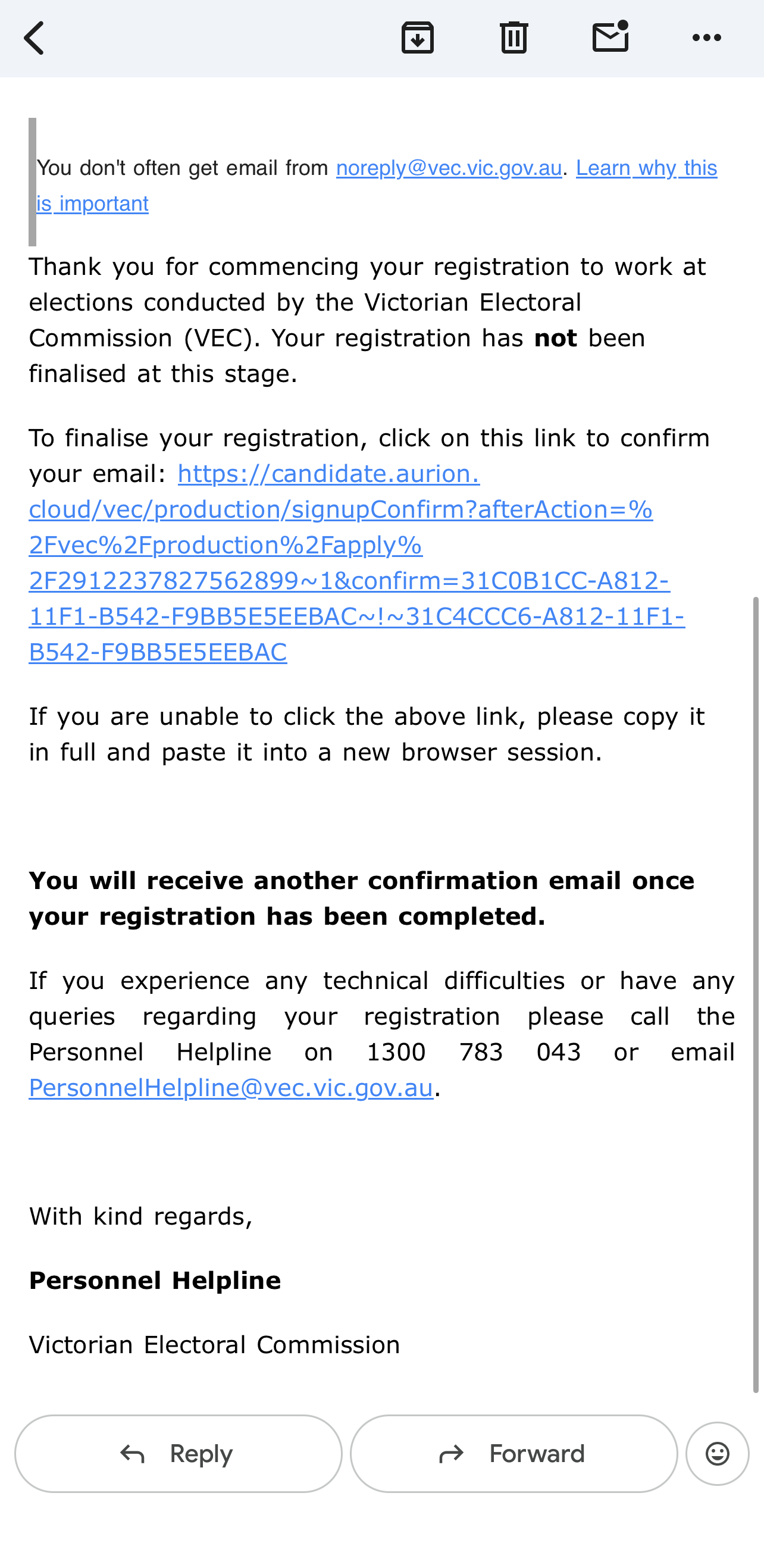 An example email