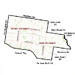 Map of Mount Waverly district