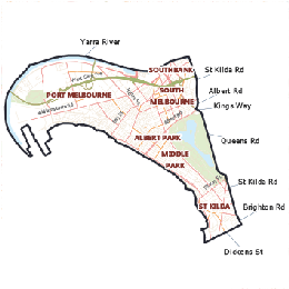 Map of Albert Park