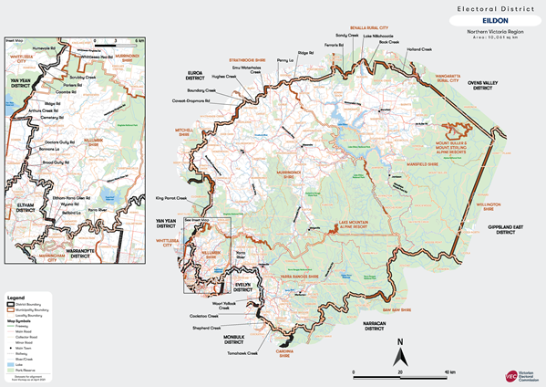 Map of Eildon District
