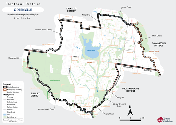 Map of Greenvale District
