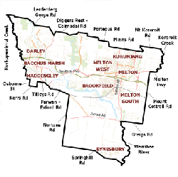 Map of Melton district