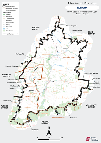 Map of Eltham District