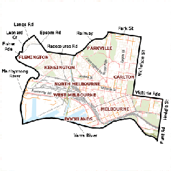 Map of Melbourne district