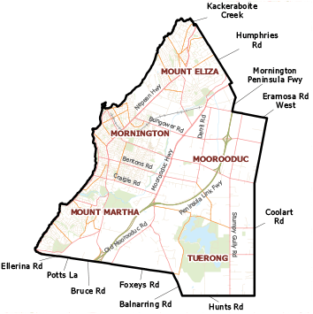 Map of Mornington district