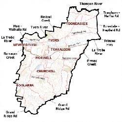 Map of Morwell district